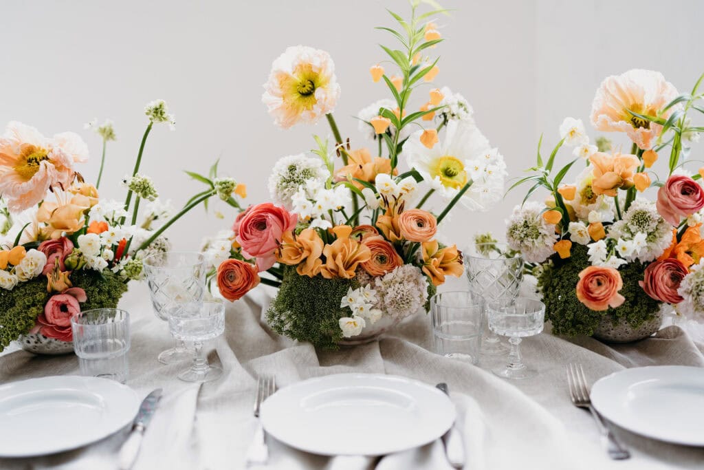 professional table set up for a wedding. Be your own boss jobs from home as an event planner.