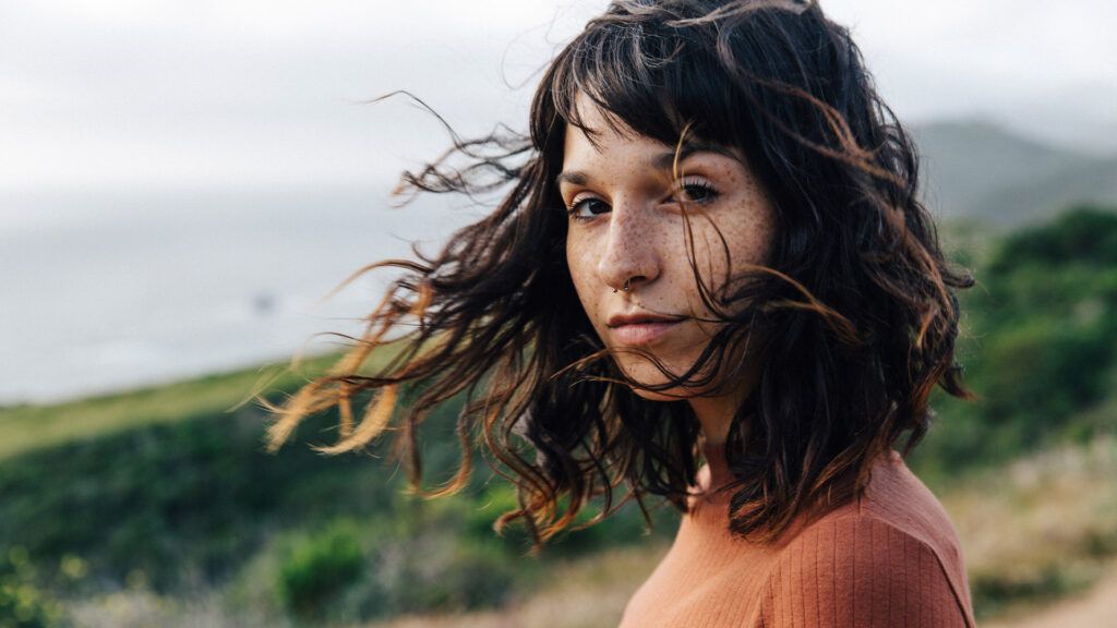 Woman with bipolar disorder looking at the camera