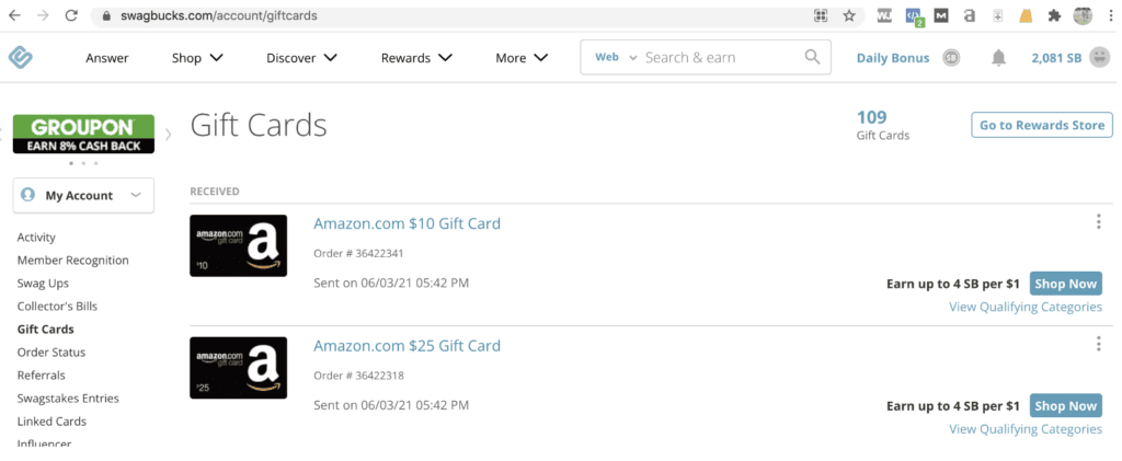 Swagbucks screenshot proof - apps that pay real money instantly without paying